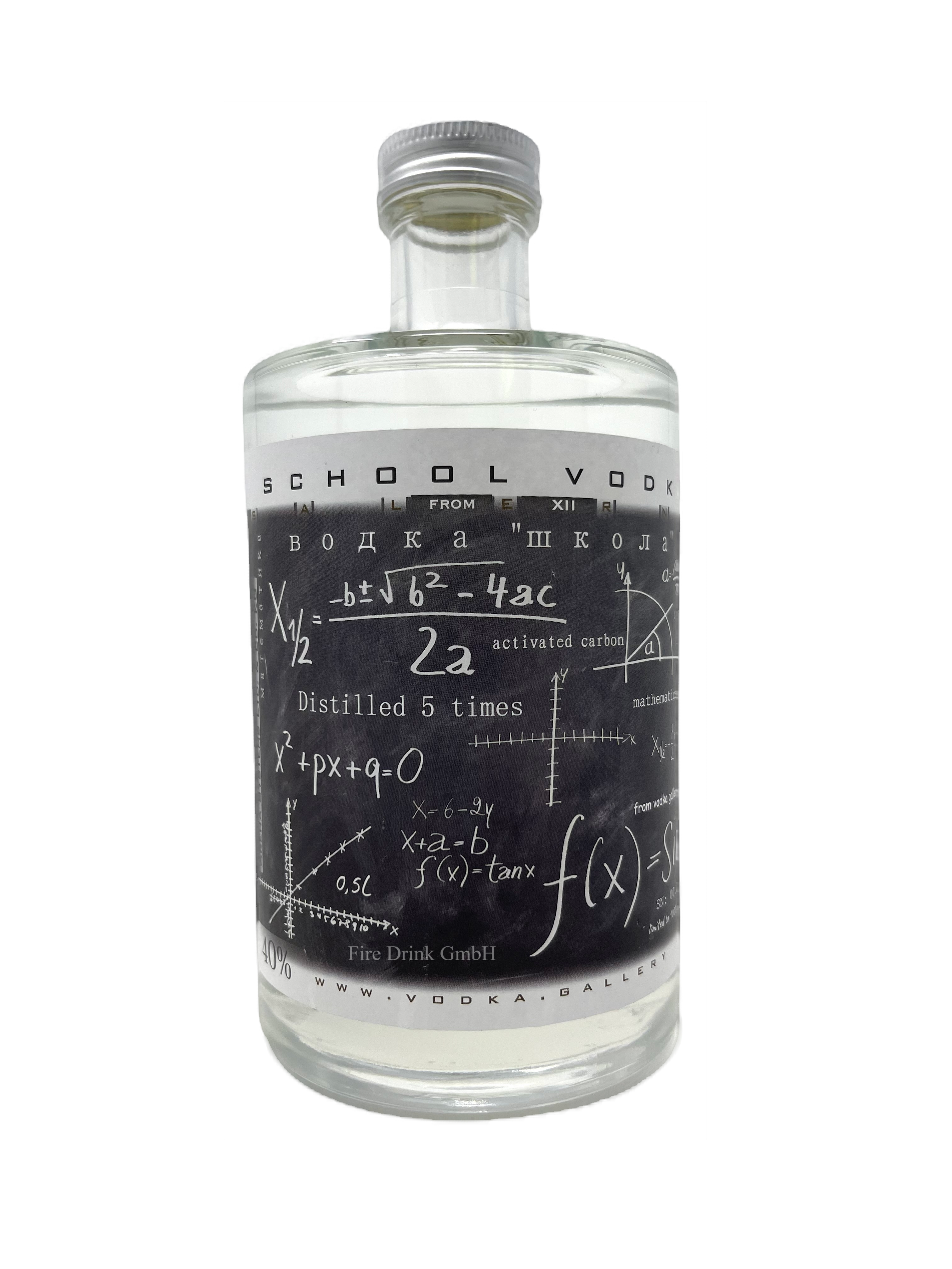 Vodka, School Vodka, 0,5l, 40%, Silber und Gold (39,80€/L)