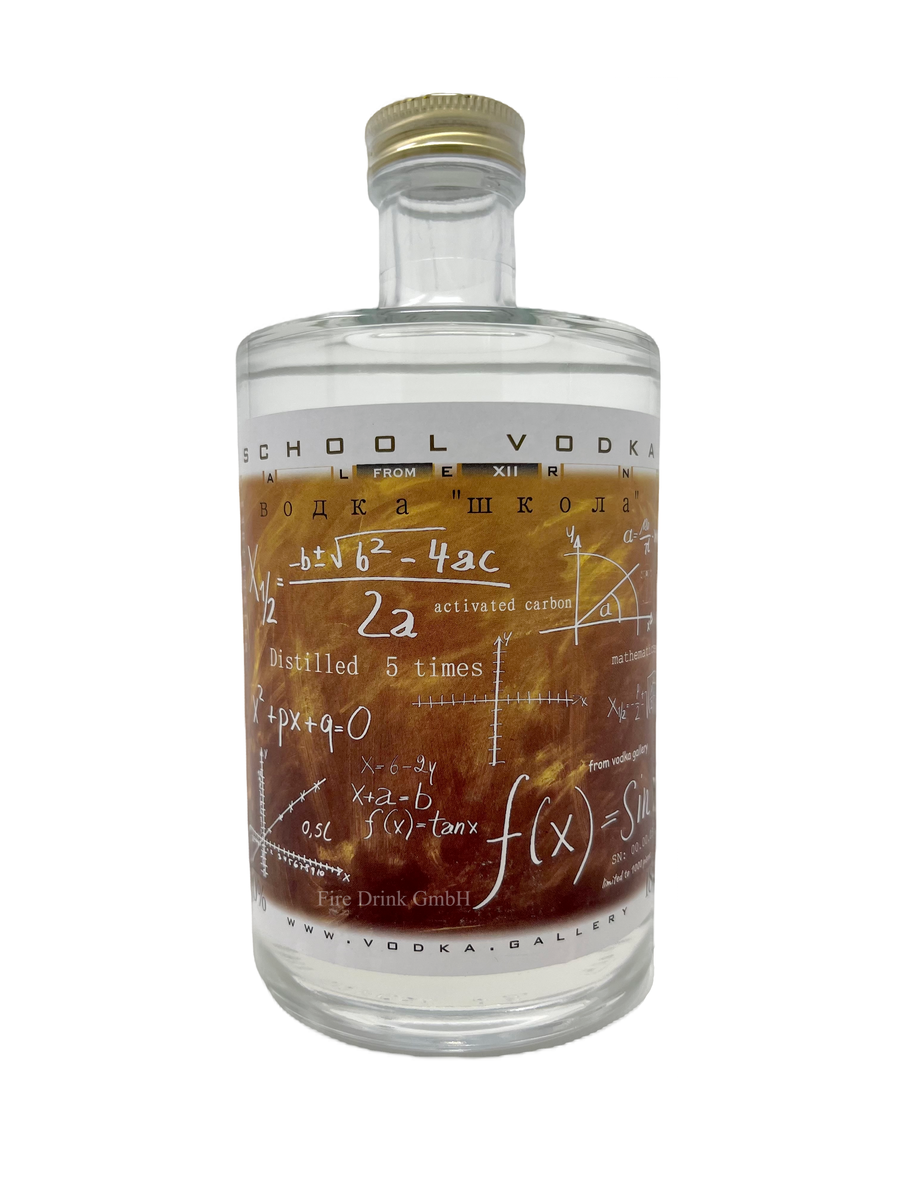 Vodka, School Vodka, 0,5l, 40%, Silber und Gold